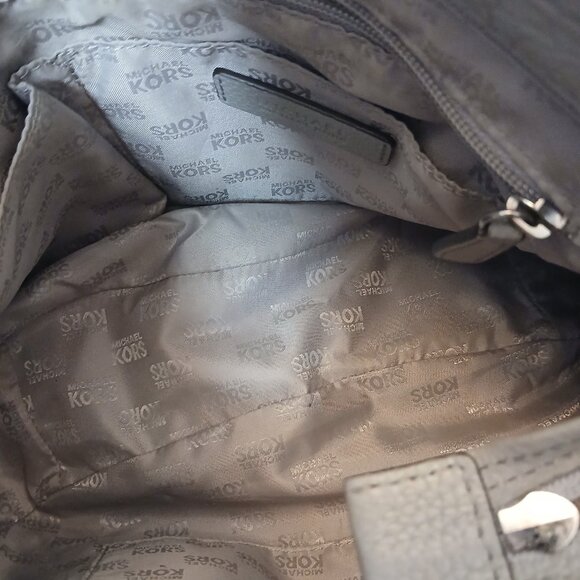 Michael Kors Soft Gray Leather Hobo - Picture 3 of 12